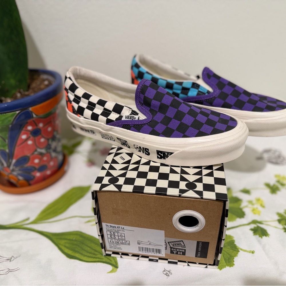 Vans Multicolor Checkerboard Slip-Ons